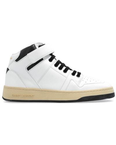 Saint Laurent Lax Mid Top Sneaker - White