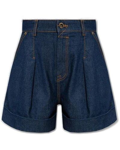 Zimmermann High-rise Denim Shorts - Blue