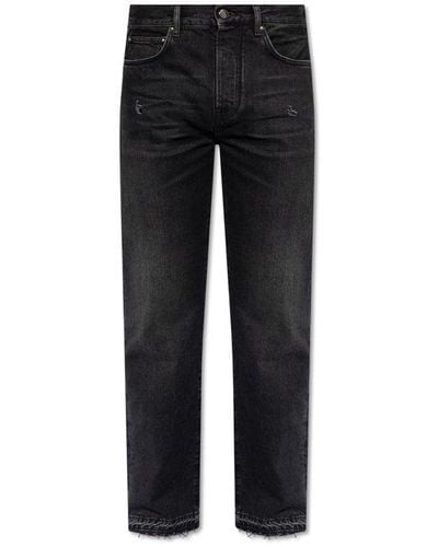 Amiri Vintage Effect Straight-leg Jeans - Black
