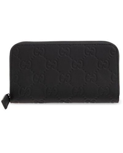 Gucci Leather Wallet, - Black