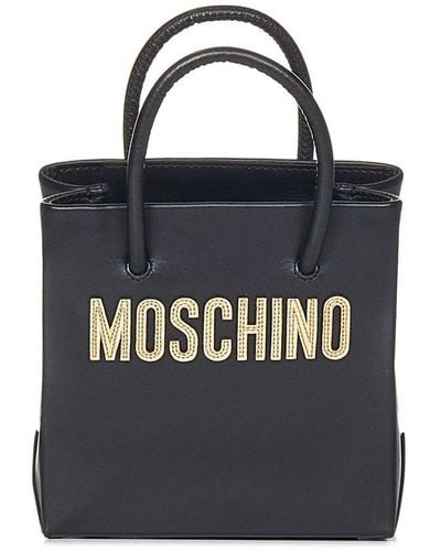 Moschino Logo Patch Mini Handbag - Black