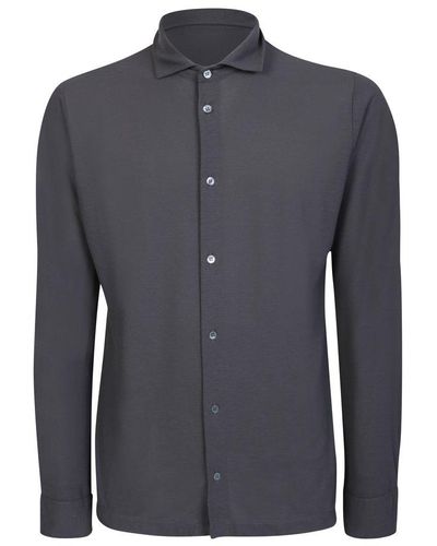 Zanone Buttoned Long-sleeved Shirt - Blue