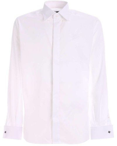 Karl Lagerfeld Buttoned Long Sleeved Shirt - White