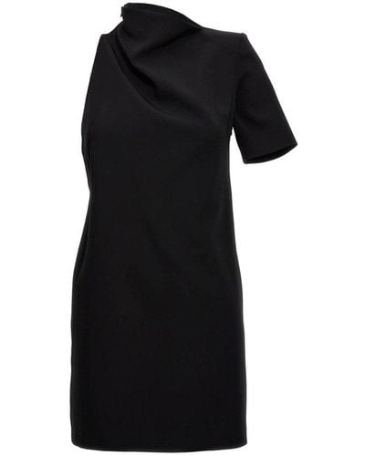 Sportmax Etere Asymmetrical Mini Dress - Black