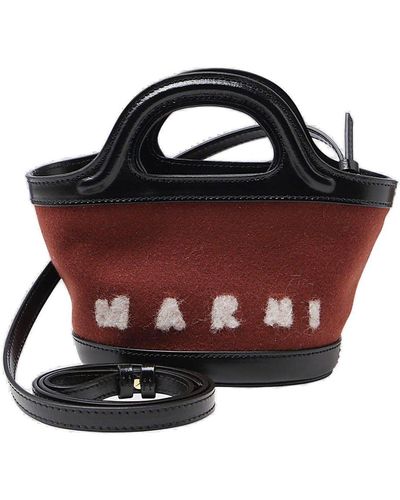 Marni Logo Detailed Mini Shoulder Bag - Multicolor