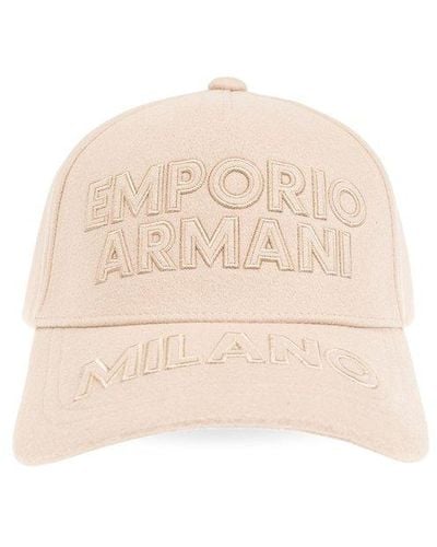 Emporio Armani Baseball Cap With Logo, , Multicolour - Natural