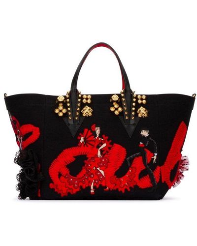Christian Louboutin Embellished Top Handle Bag - Red