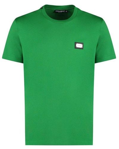 Dolce & Gabbana Cotton Crew-neck T-shirt - Green