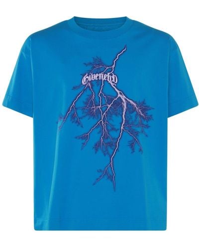 Givenchy Graphic Printed Crewneck T-shirt - Blue