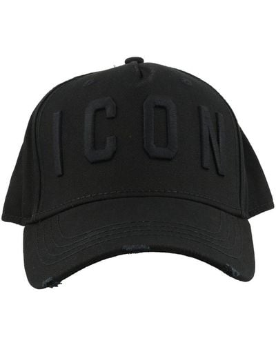 DSquared² Icon-embroidered Cotton Baseball Cap - Black