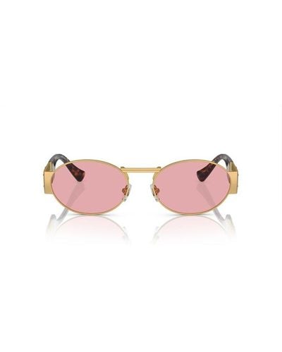 Versace Eyewear Oval-frame Sunglasses - Pink