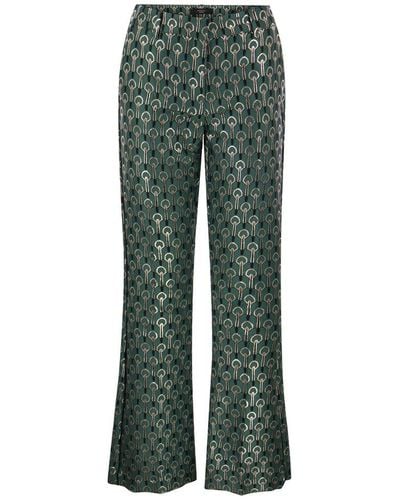 Weekend by Maxmara Girino Flared Trousers In Jacquard Fabric - Green