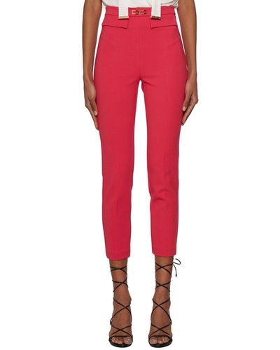 Elisabetta Franchi Stretch Fabrique Pants - Red