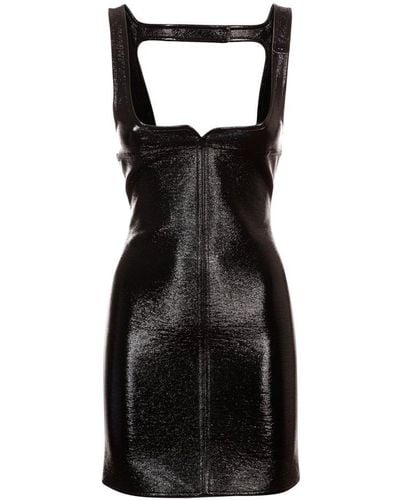 Courreges Bodycon Sleeveless Mini Dress - Black