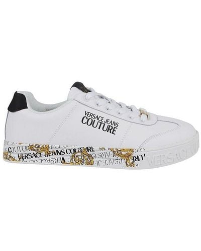 Versace Court 88 Logo Print Sneakers - White