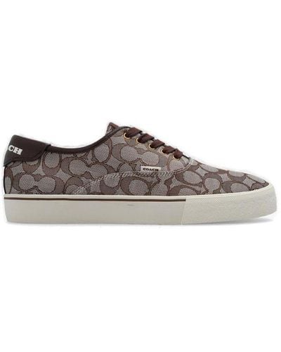 COACH Skate Signature Jacquard Lace-up Trainers - Brown