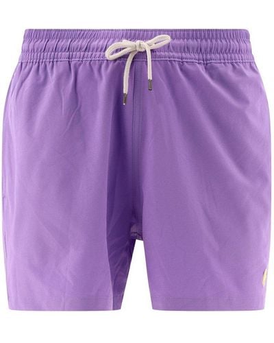 Polo Ralph Lauren Traveller Drawstring Swim Shorts - Purple