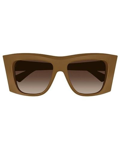 Bottega Veneta Square Frame Sunglasses - Brown