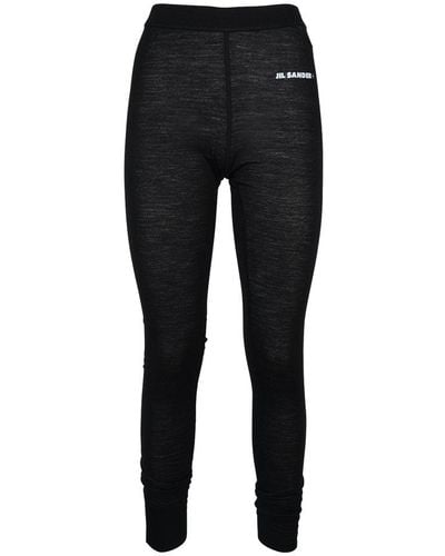 Jil Sander Logo-print leggings - Black