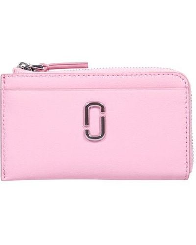 Marc Jacobs Logo Plaque Zip-up Wallet - Pink
