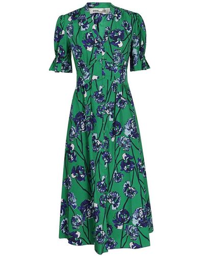 Diane von Furstenberg Floral-print Dress - Green