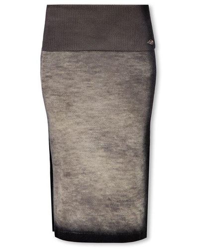 DIESEL ‘M-Arilou-A’ Wool Skirt - Grey