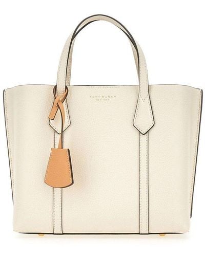 Tory Burch Small Perry Triple-compartment Tote Bag - Natural