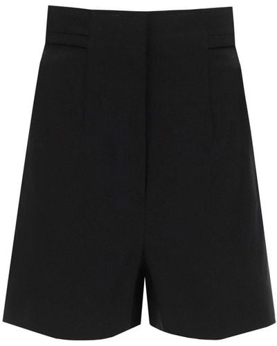 Sportmax Placido Shorts In Cotton Gabardine - Black