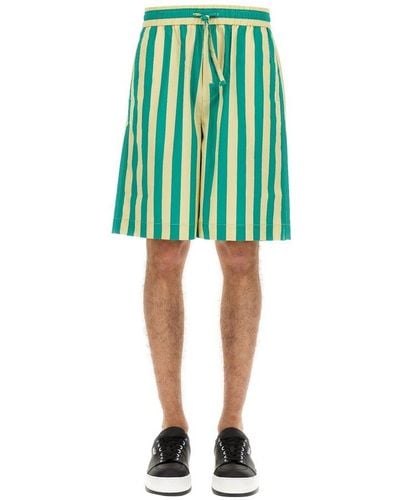 Sunnei Striped Bermuda Shorts - Green