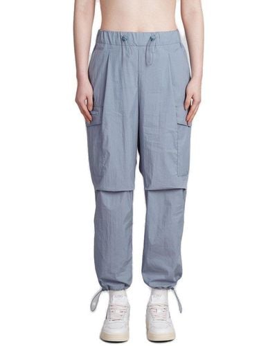 Autry Logo Patch Drawstring Cargo Trousers - Blue