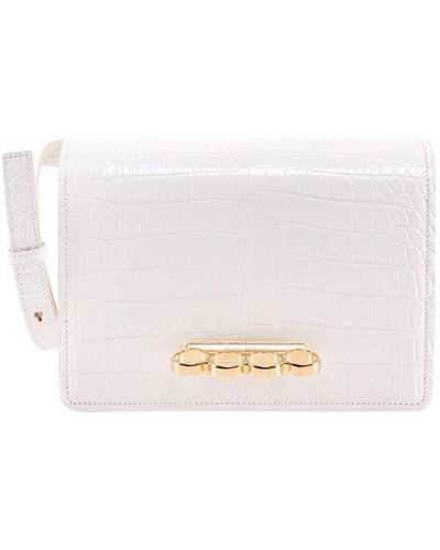 Alexander McQueen The Four Ring Shoulde Bag - White