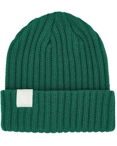Nike Logo Patch Knitted Beanie - Green