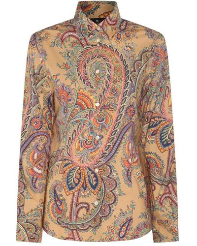 Etro Paisley Printed Button-up Shirt - Brown