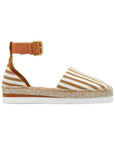 See By Chloé Glyn Striped Espadrilles - Brown