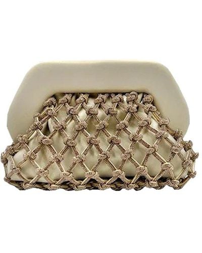 THEMOIRÈ Tia Knots Embellished Clutch Bag - Metallic