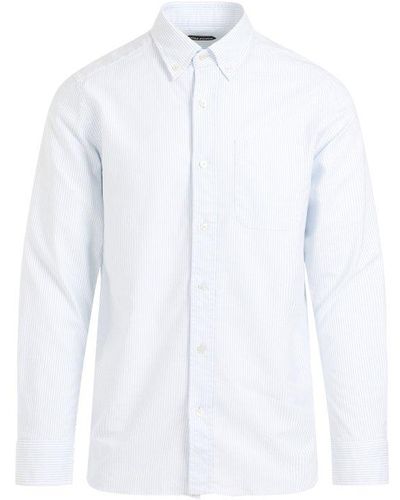 Tom Ford Long-sleeved Striped Shirt - White