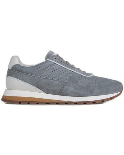 Brunello Cucinelli Lace-up Running Sneakers - Gray
