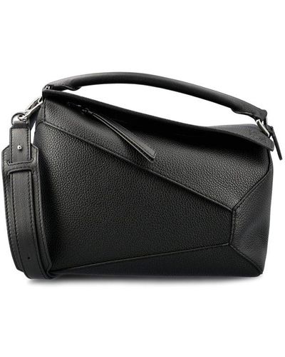 Loewe Puzzle Large Top Handle Bag - Black