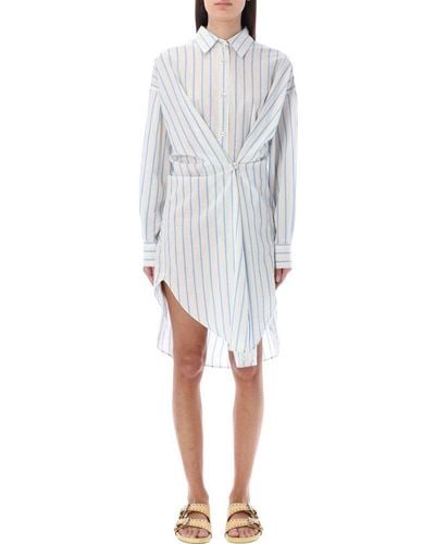 Isabel Marant Seen Striped Shirt Dress - Gray