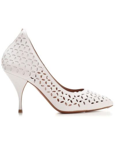 Alaïa Pointed Toe Court Shoes - White