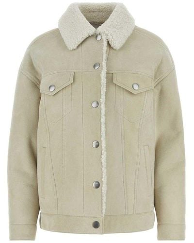 Prada Long-sleeved Button-up Jacket - Natural