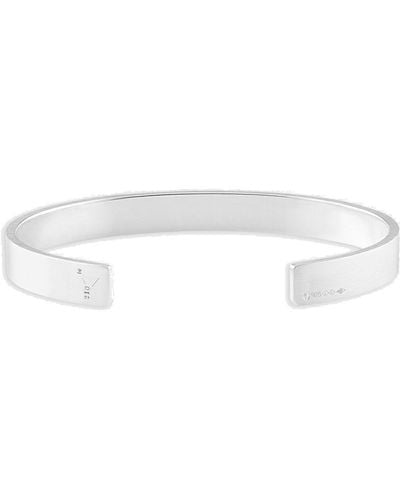 Le Gramme 21 Grams Logo-engraved Ribbon Bracelet - White
