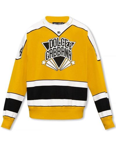 Dolce & Gabbana Sweatshirt With Logo - Yellow
