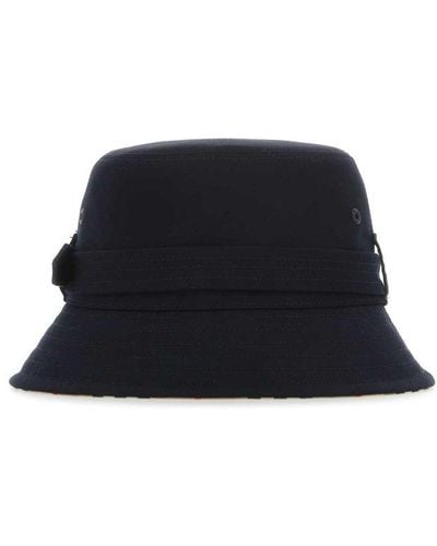 Burberry Buckle-detailed Bucket Hat - Blue