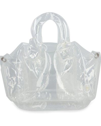 Acne Studios Inflatable Top Handle Tote Bag - White