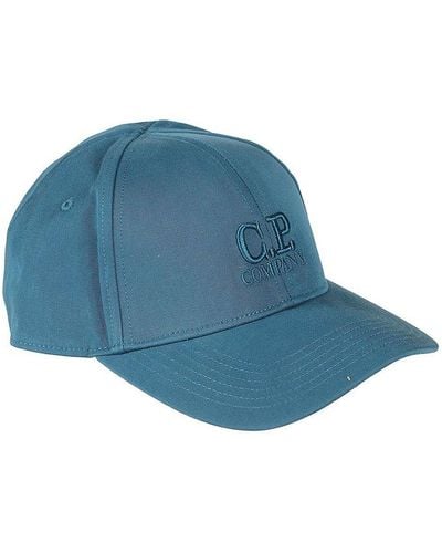 C.P. Company Logo Embroidered Baseball Cap - Blue
