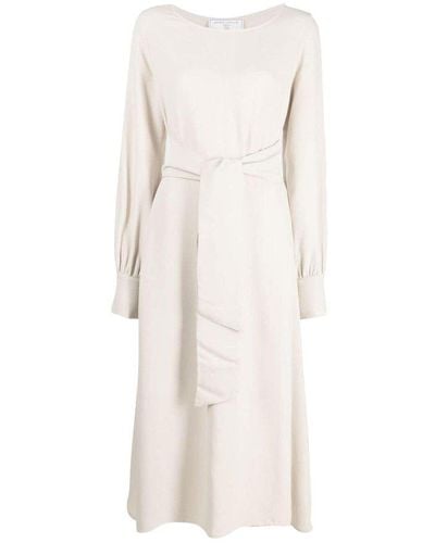 Societe Anonyme Chapon Asymmetric Hem Midi Dress - White