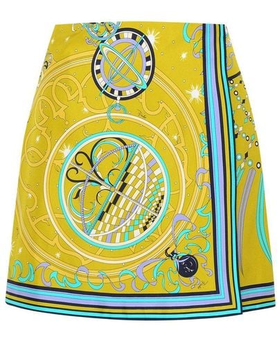 Emilio Pucci Multicolour Silk Skirt - Yellow