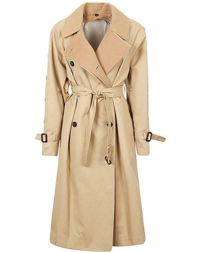 Weekend by Maxmara Belted Double-breasted Coat - Natural