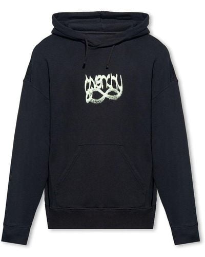 Givenchy Logo Printed Hoodie - Blue